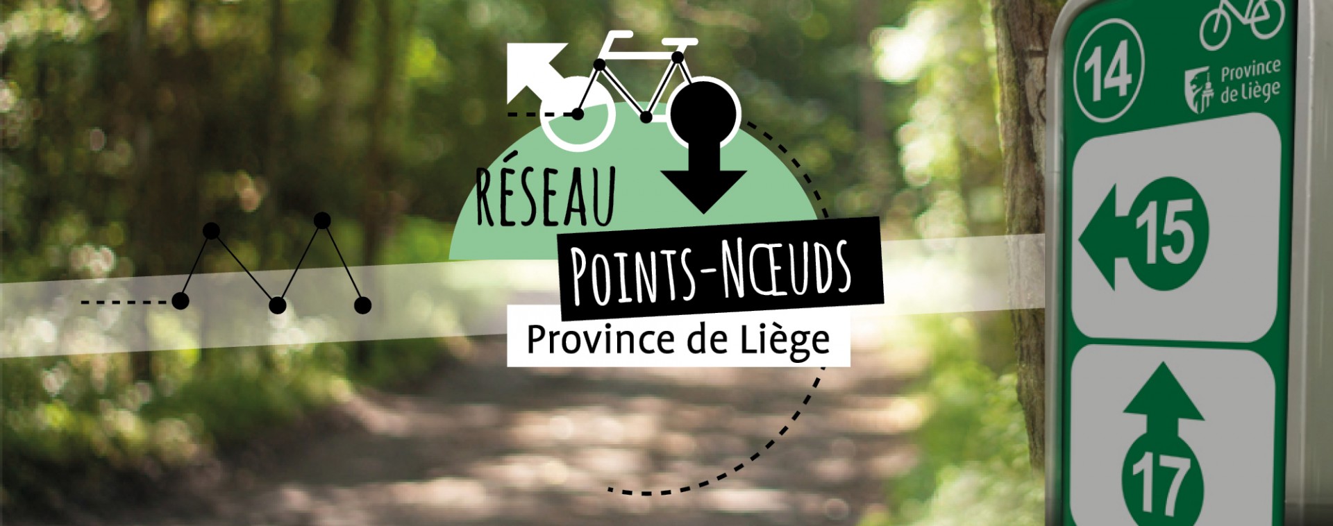 Réseau vélo points-nœuds Province de Liège | © FTPL