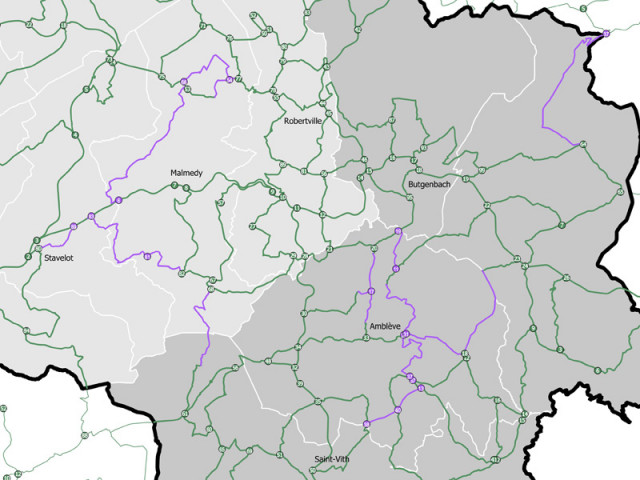 Redesigned network around Amel, Stavelot and Malmedy