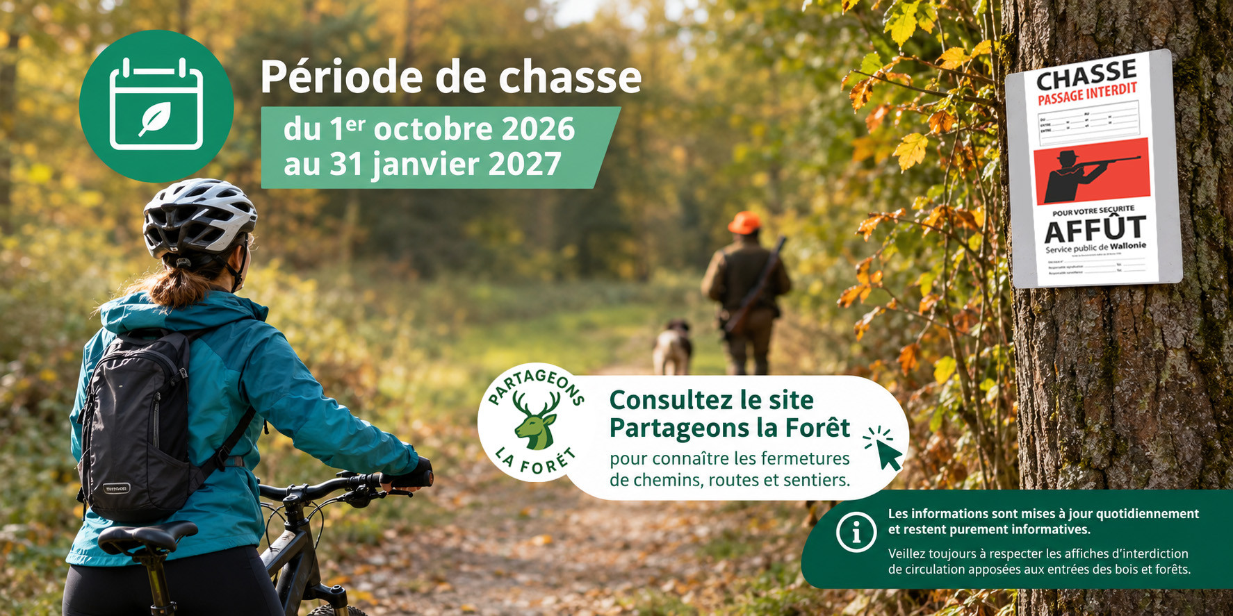 Période de chasse du 1er octobre 2026 au 31 janvier 2027