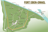 Fort Eben Emael - plan des galeries souterraines
